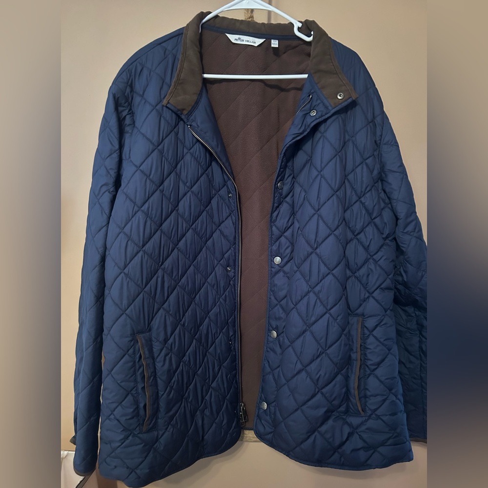 Peter Millar Blue/Brown Suffolk Jacket Coat XXL - Used, Excellent Condition